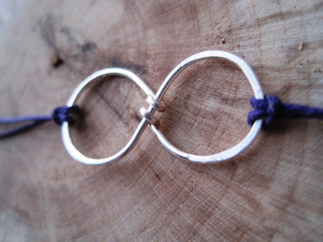 Infinity Bracelet - Waxed Linen Thread with Extender
