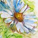 RESERVED FOR MELANIE abstract daisy original watercolor painting contemporary flower landscape 8 x 10 fine art