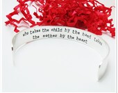 SALE -Hand Stamped Cuff Bracelet - Personalized Sterling Silver 1/2 inch Wide Cuff