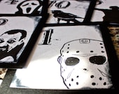 Halloween Horror Wedding Table Number Gothic Fun black and white Dracula Spooky Movie Icons