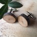 Wood Cuff Links Handmade from a Real Tree Branch - Wooden Cufflinks Eco-friendly for the Groom or Father - 3/4 inch Diameter