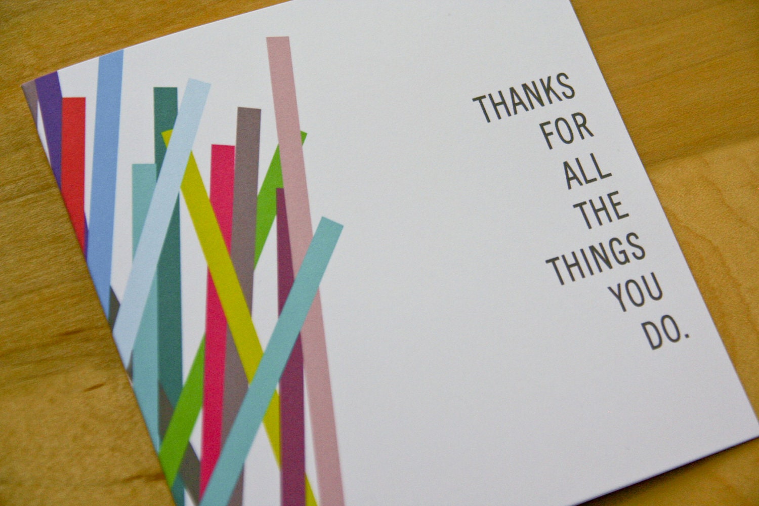 Thank You card - Abstract Colors - Thanks for all the things you do.