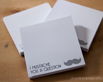 quirky birthday gift ideas
 on ... Pads - I Mustache You A Question - Get Organized - Quirky Gift Ideas