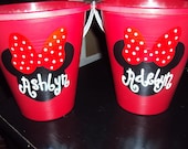 Hand Painted Personalized Minnie or Mickey bucket