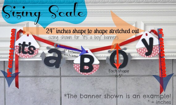 Nautical baby shower decorations navy blue sailboat and anchor banner by ParkersPrints on Etsy