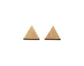 simple brass triangle studs