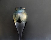 Vintage Pulled Feather Art Glass Vase - Modred12