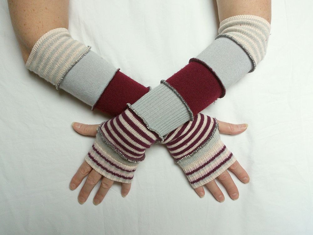 Arm Warmers Made From Upcycled Sweaters Man Teens Eco Friendly Funky Style Winter Fashion Upcycled Clothing