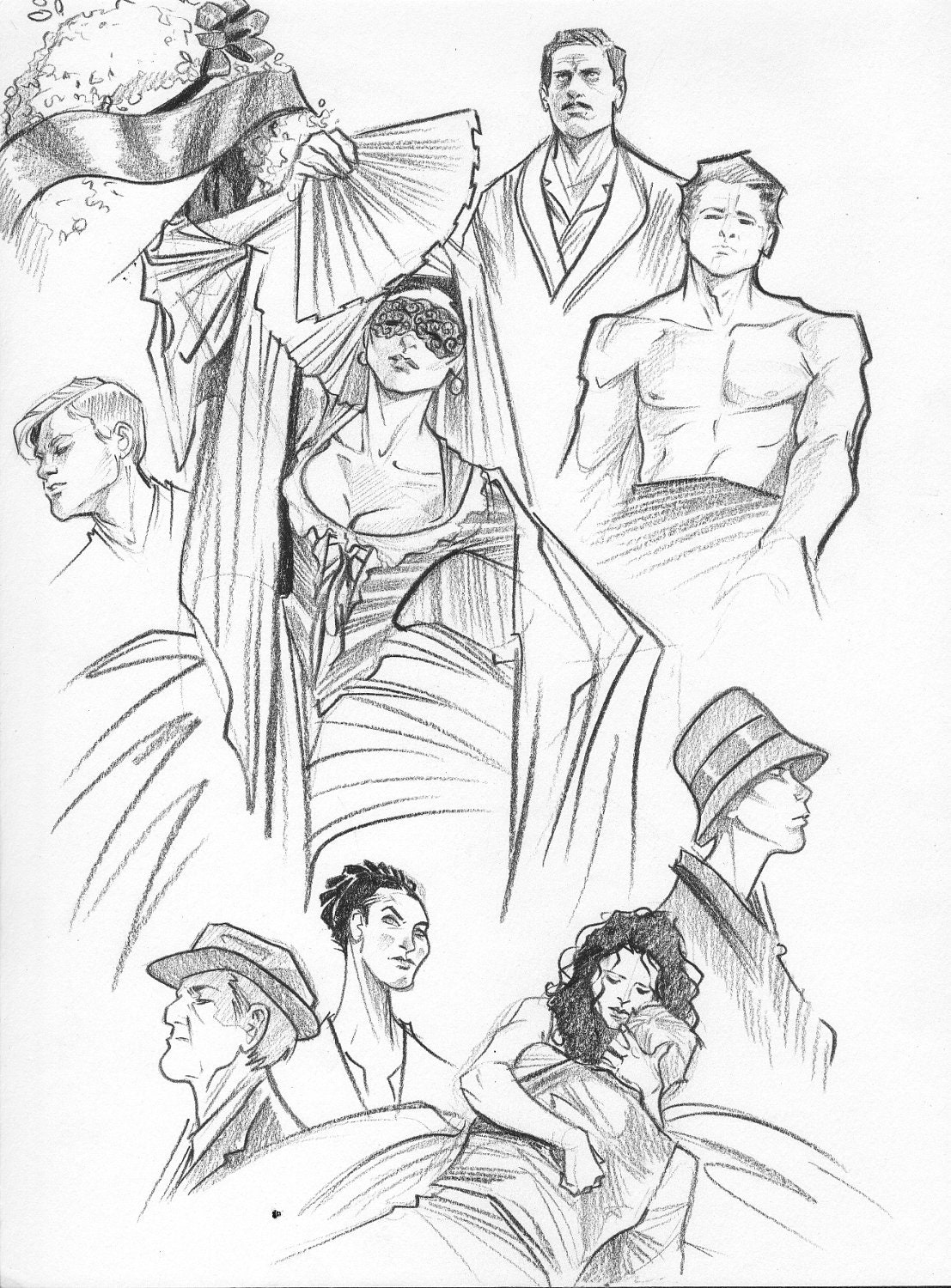 DON GIOVANNI sketches 1 - pencil art by Joëlle Jones