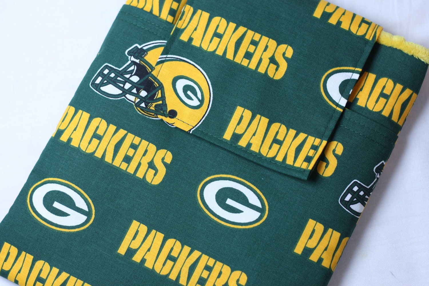 iPad 2 Case Sleeve Cover- PADDED -Ready to Ship Greenbay Packer with Minky and Pocket