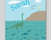 Personalized Loc Nes Monster 8.5 x 11 inch Print