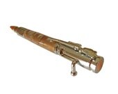 30 Caliber Bullet Bolt Action Pen with Cosmic Silver Acrylic and Chrome Fathers Day Gift