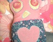 Handmade Pink Blue Patterned Owl Plush Pillow UK seller