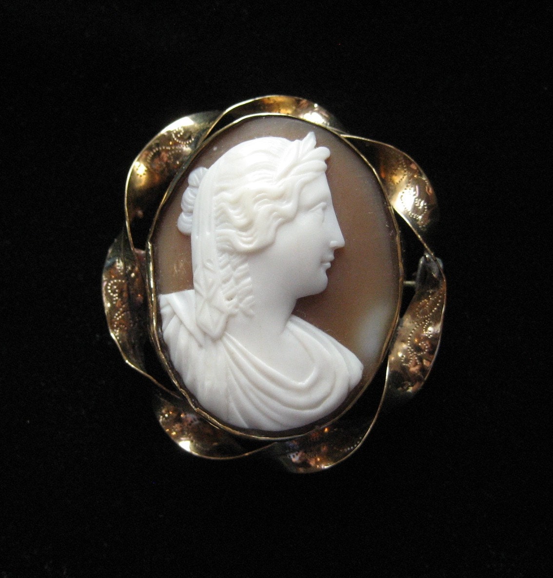 Victorian Roman Cameo, Gold Filled Setting