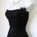 SALE Vintage 80s  Black Tulle Dress Strapless Sweetheart Sparkle Cocktail Party Dress Ruby Rox Pin-up Party Cocktail Dress S