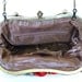 SALE Vintage 1950s Carpet Bag Tapestry Art Deco Antique Brocade Grapes Beadwork