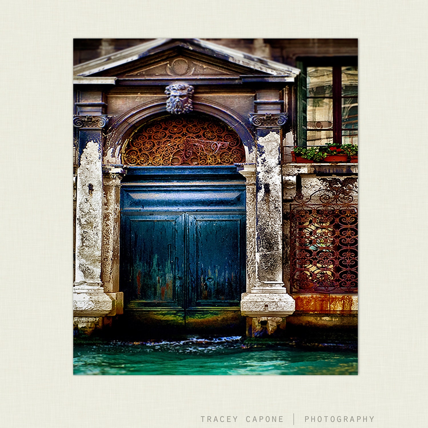 Venice Photography,  Indigo Blue Rustic Home Decor -     venice print, italy photography, crimson, italy photography, grand canal