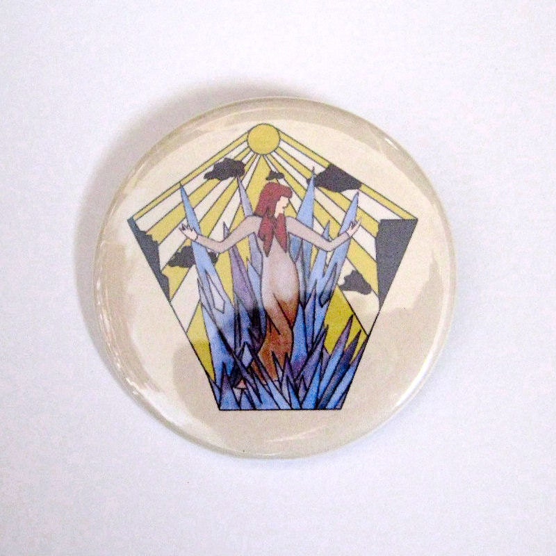 Art Deco Florence and the Machine magnet button