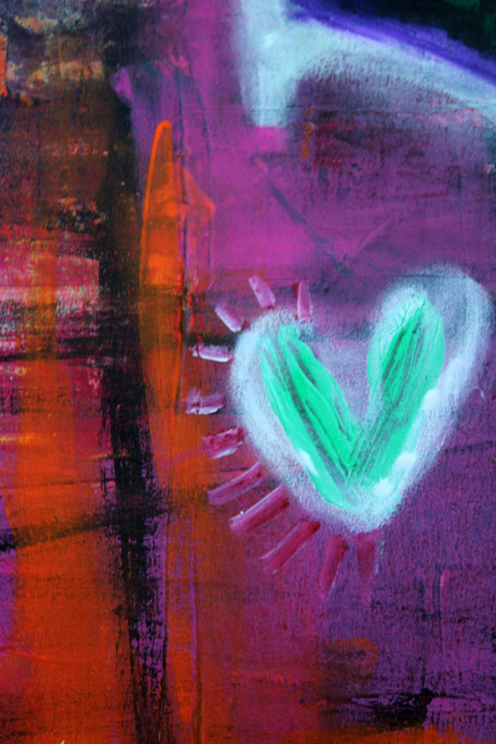 Halcyon Days, original, Blueberry Blonde, mixed media, oil pastels and acrylic painting