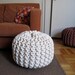 Extra large knit rope pouf