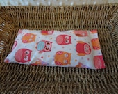 Hot-Cold Therapy Bag for Kids Boo Boos and an Eye Pillow - Pink and Orange Owls