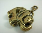 5042 CHARM - Antique Brass Lucky Elephant
