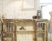 Painted Cottage Chic Shabby Hand Made Farmhouse Cabinet FOSV06