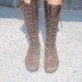 Leather Boot, Lace-up boot, Katniss Everdeen Moccasin Hunting Work Boot