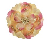 Baby Headband Flowers - Dark Fuchsia Silk Flower Appliques - Gina Collection - One Flower
