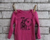 Long Sleeved "Oh Snap" camera baby onesie in pink or custom colors