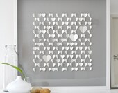 Personalized Grey Hearts - Large size - Wedding, Anniversary Gift