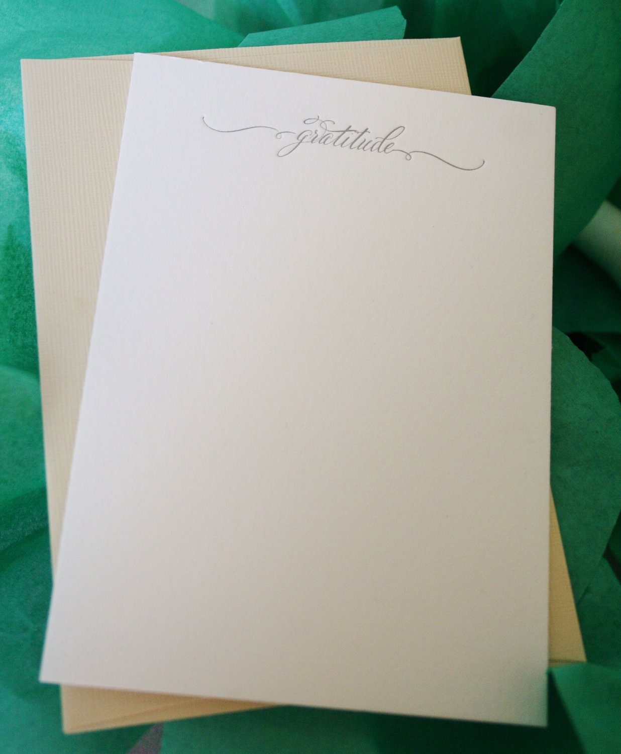 gratitude letterpress note cards
