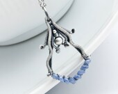 Blue Sapphire Pendant - September Birthstone Pendant - Lorelei