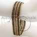 DISTINCTION Bracelet. 24 kt Gold Plated, swarovski, Crystal, Brown, Iridescent, Warm, Seed Bead, Elegant, Indigenous Arts, Nancy Morris