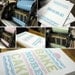 Vintage Bake More Cake Letterpress Print Red