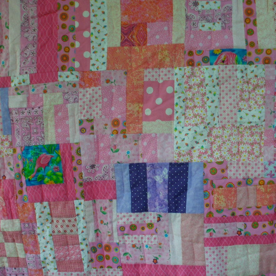 Girls Pink Patchwork Quilt