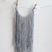 Lame bright gray long Fringe Necklace, two layered