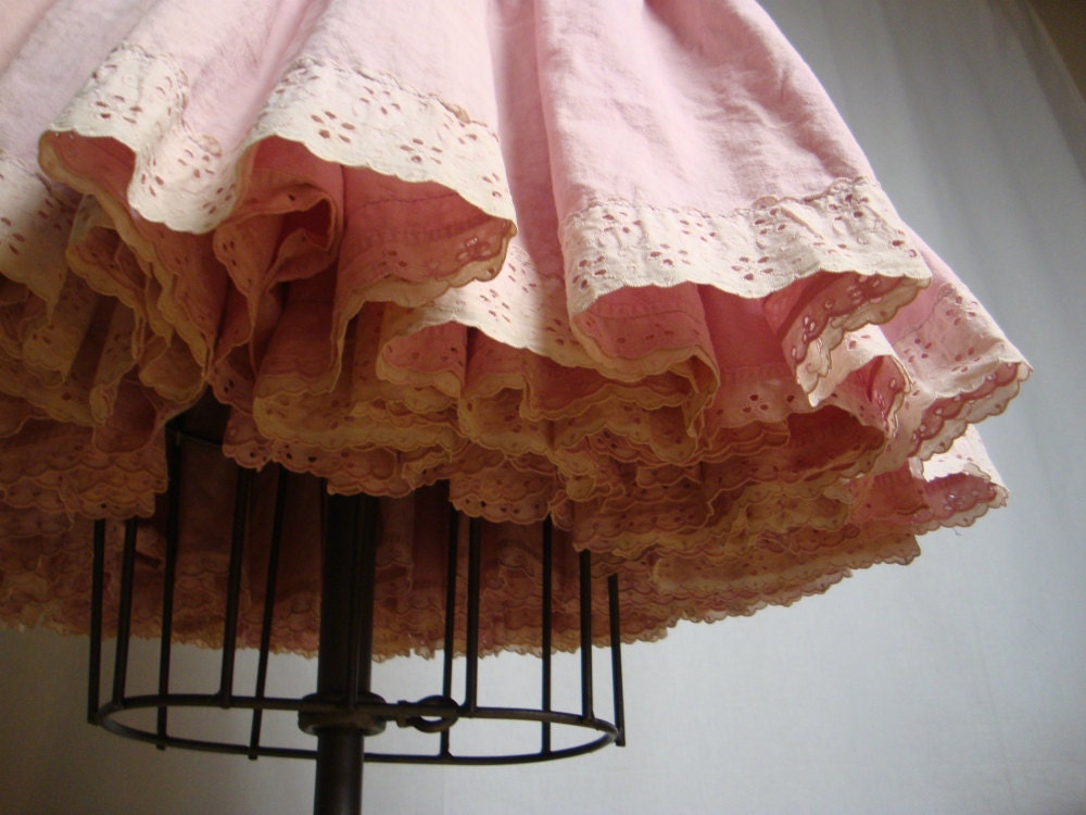 Pink Muslin Petticoat Skirt From The Twentieth Century Fox Costume Department with Label