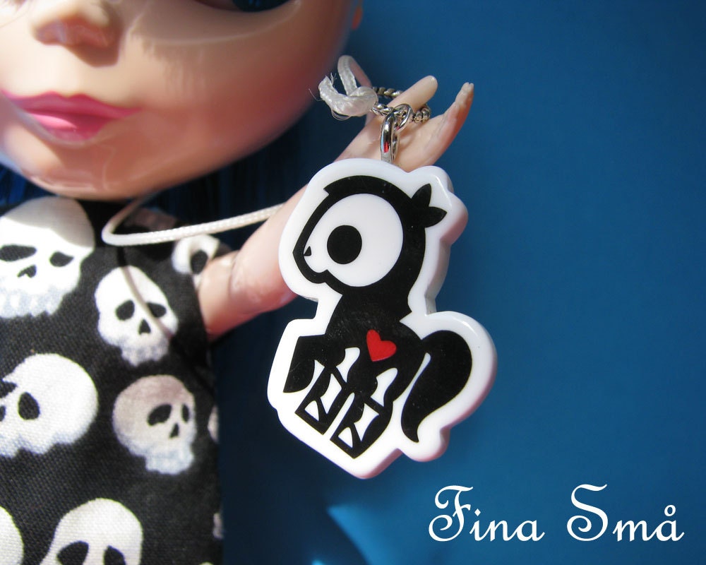 SALE LAST CHANCE Skeleton Horse Blythe Pull Ring Charm Kawaii emo gothic