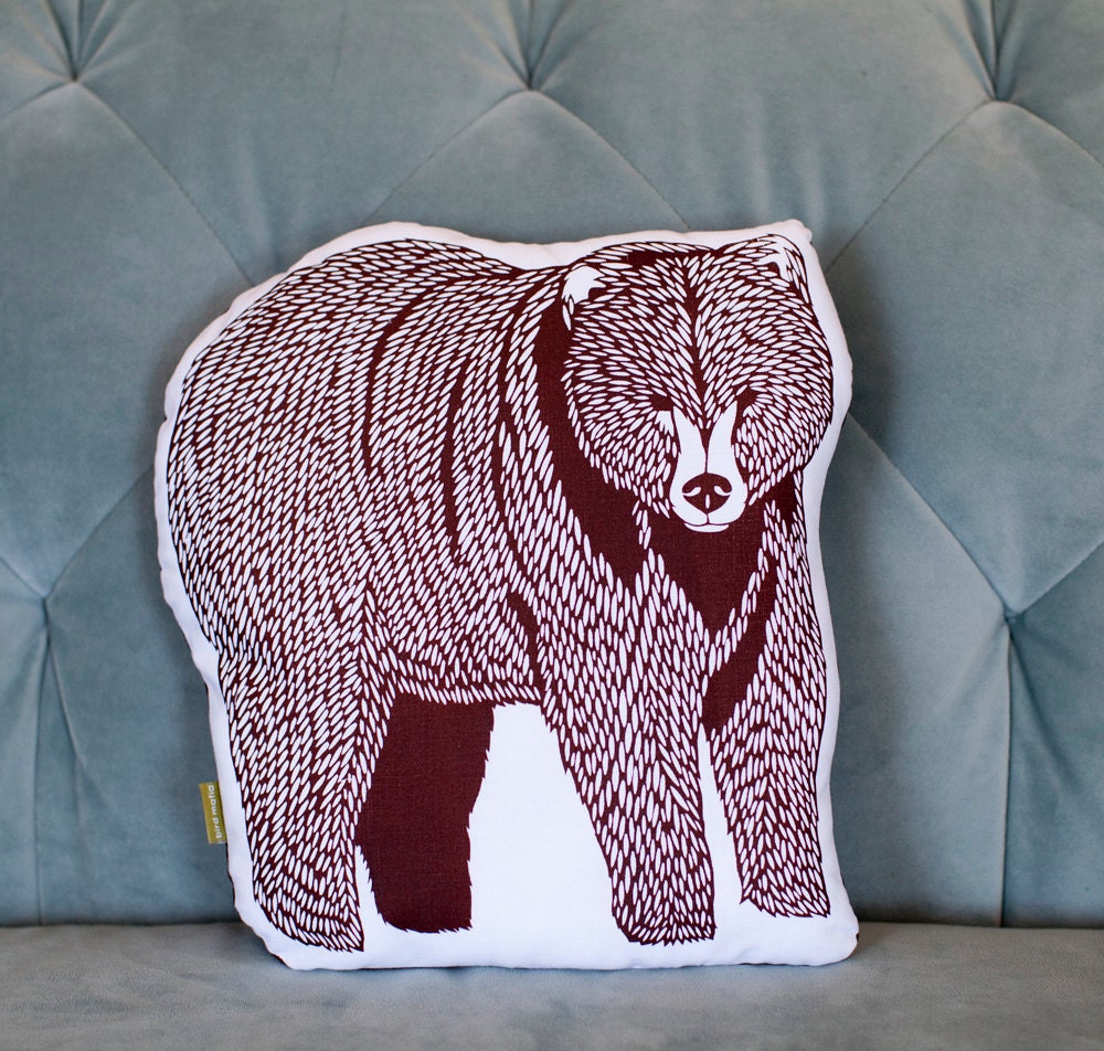 great grizzly bear . organic stuffie . brown