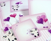 Kawaii True Love Panda Stationery Cute Valentine's Day Easter Love Birthday Party Invite Card Printable PDF
