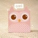 Cute Owl Pink Giftbox Printable PDF