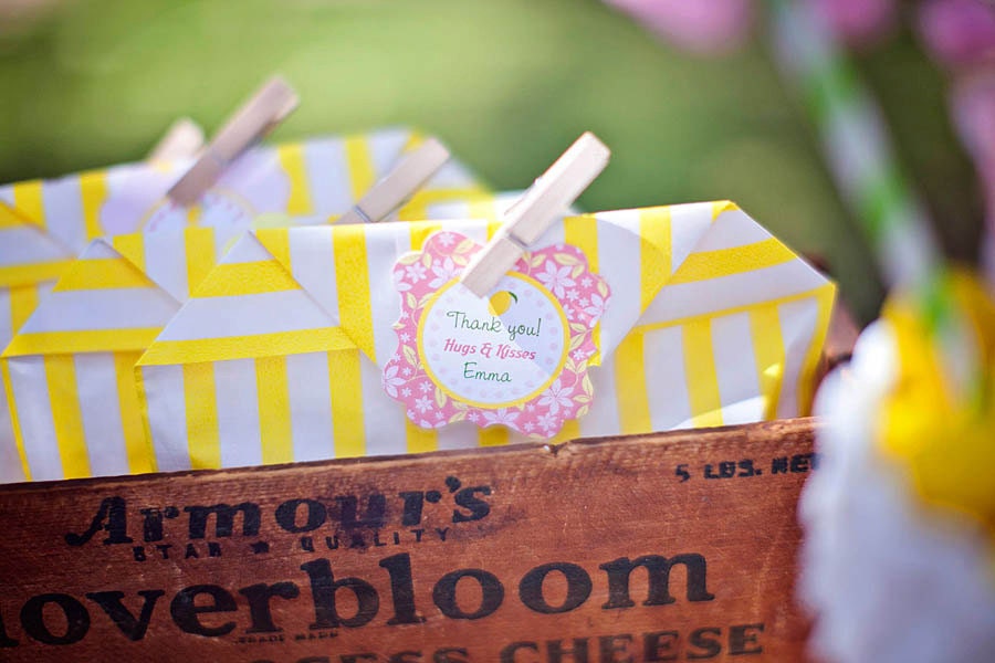 Lemonade Stand Favor Tags Thank You Tags - PRINTABLE - By A Blissful Nest