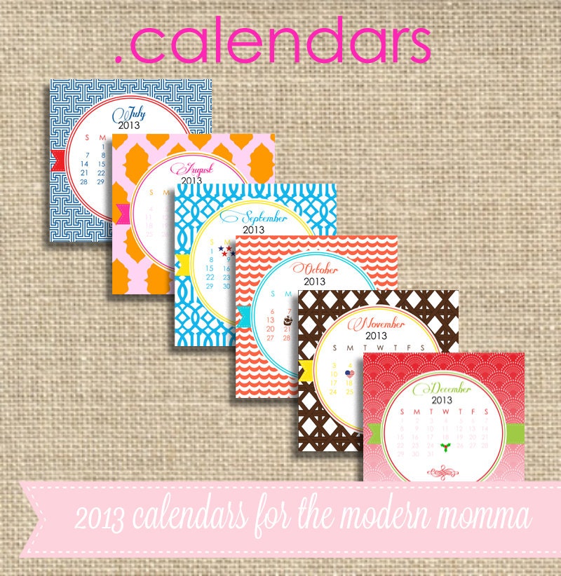 2013 Desk Calendar - Decorative Table Calendar - By A Blissful Nest - 40 PERCENT OFF SALE