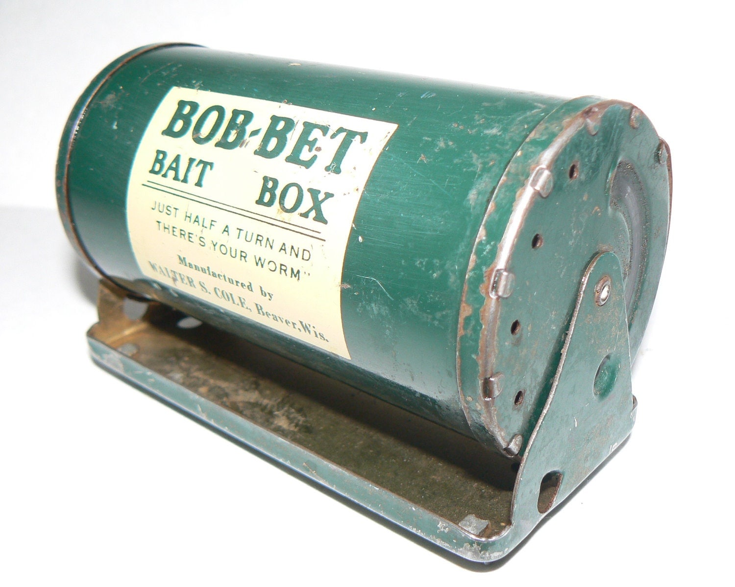 Vintage Fishing Worm Bob Bet Bait Box Tackle by KrauseHaus on Etsy