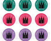 YW 2013 THEME Stand Ye In Holy Places TEMPLE 1 inch circles digital graphics collage sheet, bottle caps, scrapbooking, tags