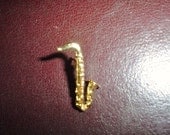 Vintage Brooch, Pin - Musical Instrument - Saxophone