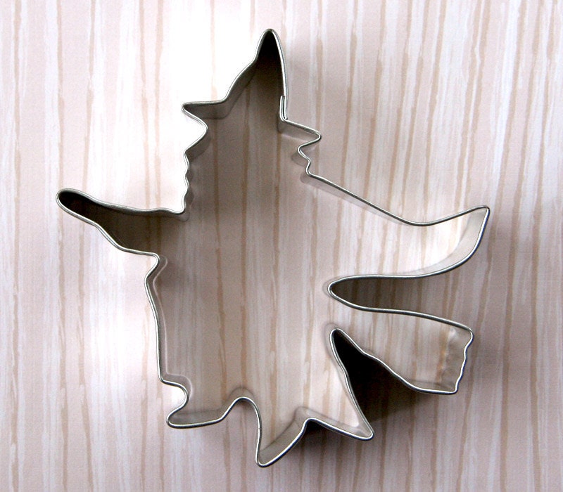 Flying Witch on Broom Cookie Cutter Il_570xn