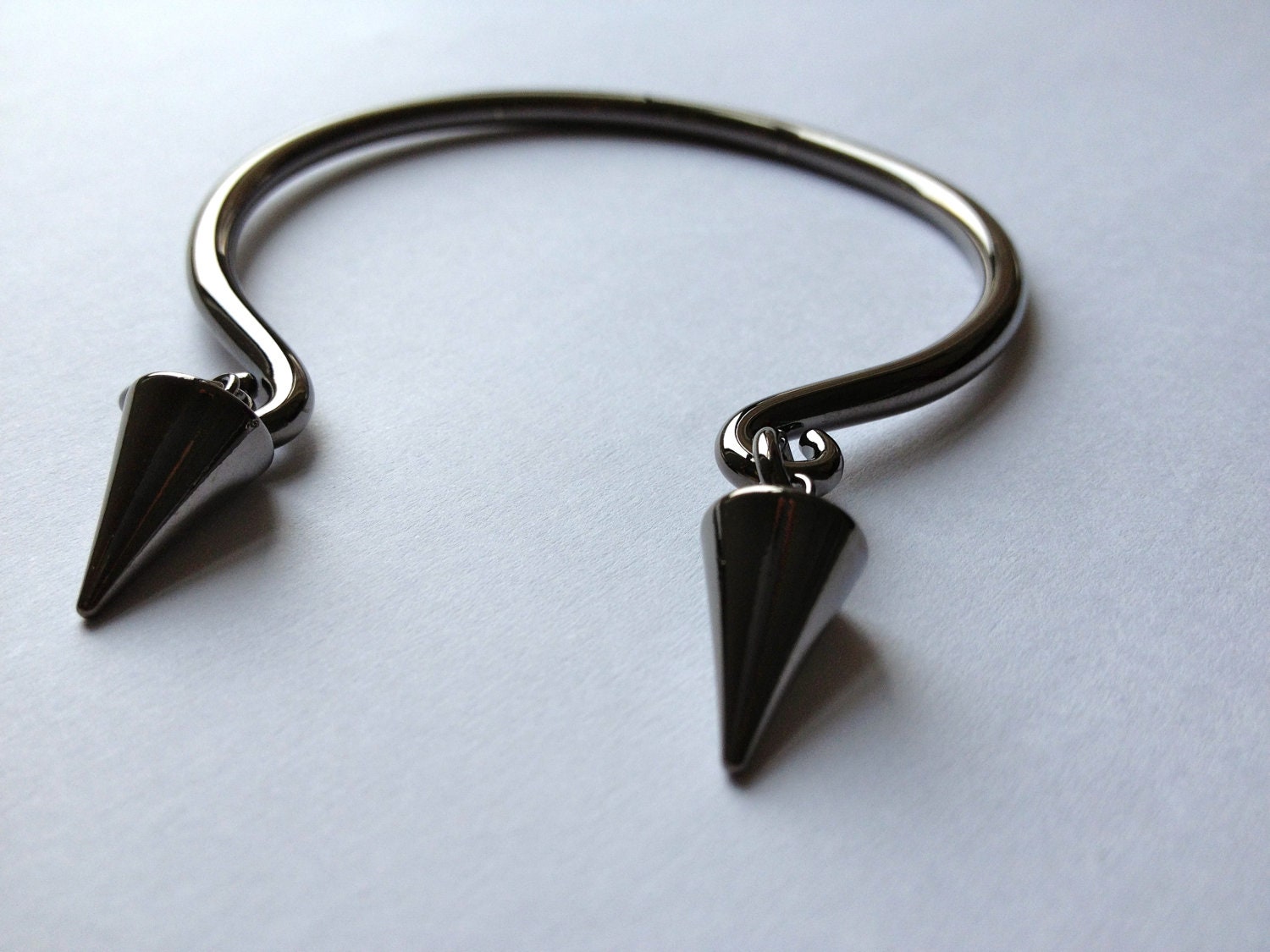 Gunmetal Spike Cuff Bracelet