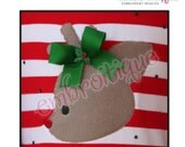 Vintage Reindeer Silhouette Raw Edge Applique - Boys and girl holiday Christmas